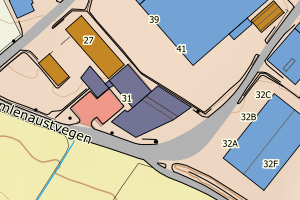 Kartbilde fra WMS-tjeneste av avviket