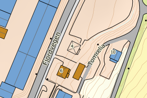 Kartbilde fra WMS-tjeneste av avviket