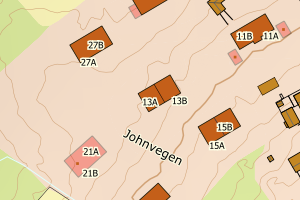 Kartbilde fra WMS-tjeneste av avviket