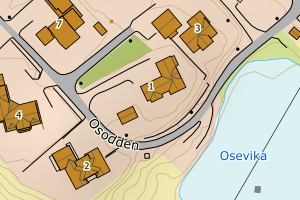 Kartbilde fra WMS-tjeneste av avviket