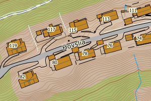 Kartbilde fra WMS-tjeneste av avviket