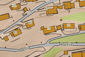 Kartbilde fra WMS-tjeneste av avviket