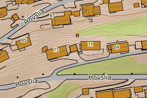 Kartbilde fra WMS-tjeneste av avviket