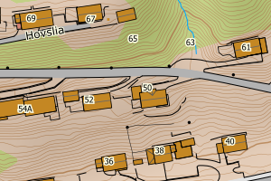 Kartbilde fra WMS-tjeneste av avviket