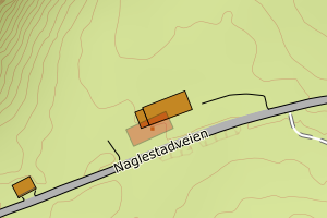 Kartbilde fra WMS-tjeneste av avviket