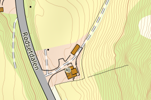 Kartbilde fra WMS-tjeneste av avviket