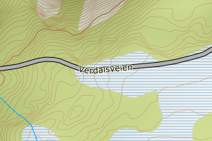 Kartbilde fra WMS-tjeneste av avviket
