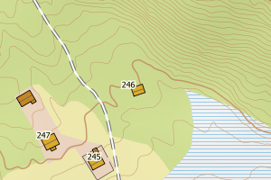 Kartbilde fra WMS-tjeneste av avviket