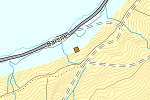 Kartbilde fra WMS-tjeneste av avviket