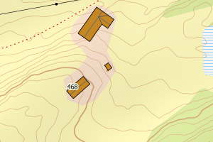 Kartbilde fra WMS-tjeneste av avviket