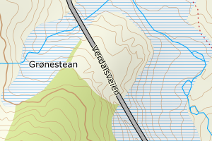 Kartbilde fra WMS-tjeneste av avviket