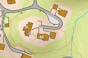 Kartbilde fra WMS-tjeneste av avviket