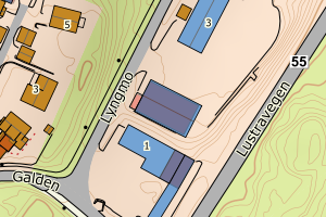 Kartbilde fra WMS-tjeneste av avviket