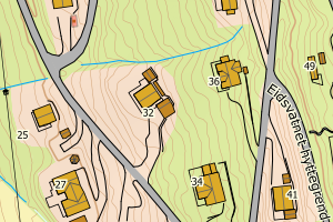 Kartbilde fra WMS-tjeneste av avviket