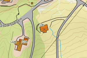 Kartbilde fra WMS-tjeneste av avviket