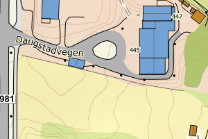 Kartbilde fra WMS-tjeneste av avviket