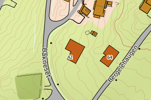 Kartbilde fra WMS-tjeneste av avviket