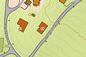 Kartbilde fra WMS-tjeneste av avviket