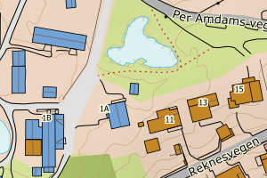 Kartbilde fra WMS-tjeneste av avviket