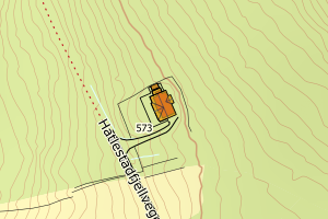 Kartbilde fra WMS-tjeneste av avviket