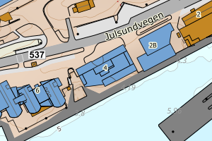 Kartbilde fra WMS-tjeneste av avviket