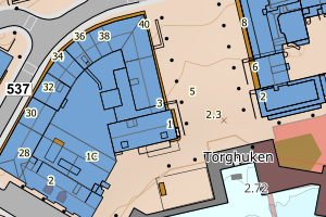 Kartbilde fra WMS-tjeneste av avviket