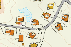 Kartbilde fra WMS-tjeneste av avviket