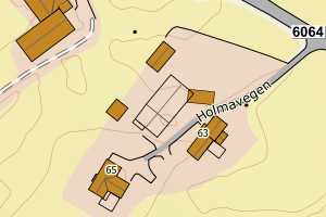 Kartbilde fra WMS-tjeneste av avviket