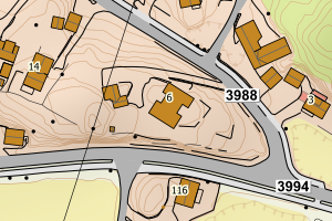 Kartbilde fra WMS-tjeneste av avviket