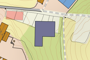 Kartbilde fra WMS-tjeneste av avviket