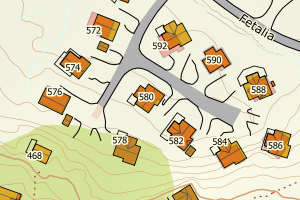 Kartbilde fra WMS-tjeneste av avviket