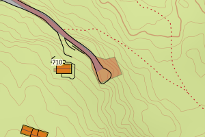 Kartbilde fra WMS-tjeneste av avviket