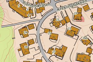 Kartbilde fra WMS-tjeneste av avviket