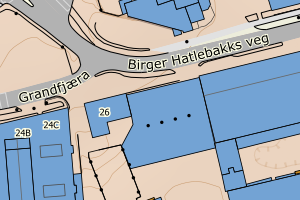 Kartbilde fra WMS-tjeneste av avviket