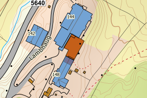 Kartbilde fra WMS-tjeneste av avviket