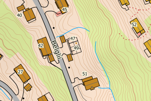 Kartbilde fra WMS-tjeneste av avviket