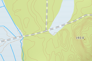 Kartbilde fra WMS-tjeneste av avviket