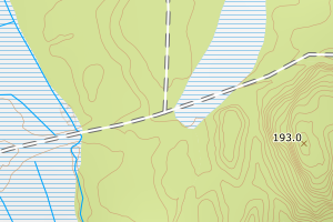 Kartbilde fra WMS-tjeneste av avviket
