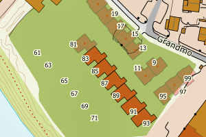 Kartbilde fra WMS-tjeneste av avviket
