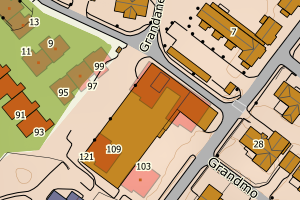 Kartbilde fra WMS-tjeneste av avviket