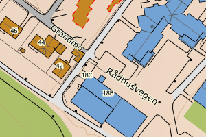 Kartbilde fra WMS-tjeneste av avviket