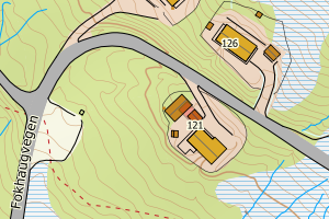 Kartbilde fra WMS-tjeneste av avviket
