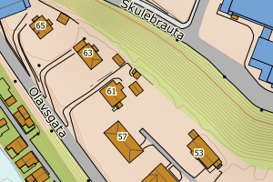 Kartbilde fra WMS-tjeneste av avviket