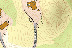 Kartbilde fra WMS-tjeneste av avviket