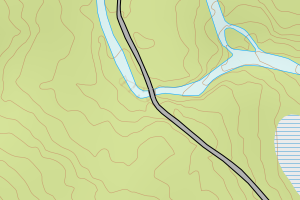 Kartbilde fra WMS-tjeneste av avviket