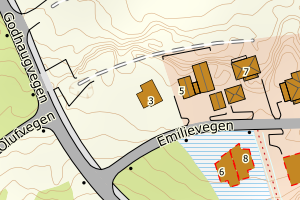 Kartbilde fra WMS-tjeneste av avviket