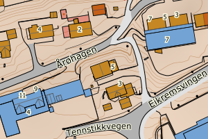 Kartbilde fra WMS-tjeneste av avviket
