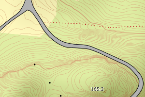 Kartbilde fra WMS-tjeneste av avviket