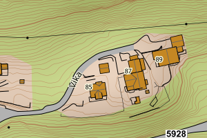 Kartbilde fra WMS-tjeneste av avviket