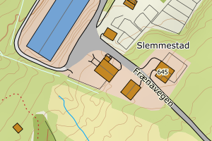 Kartbilde fra WMS-tjeneste av avviket